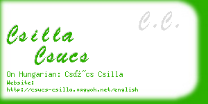 csilla csucs business card